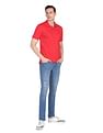 AD by Arvind Cotton Geometrical Print Polo Shirt