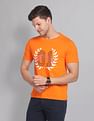 AD by Arvind Crew Neck Graphic Print T-Shirt