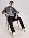 Calvin Klein Jeans Solid Slim Fit Plain Woven Shirt