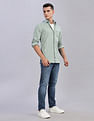 Tommy Hilfiger Solid Regular Fit Plain Woven Shirt