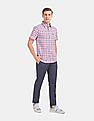 U.S. Polo Assn. Austin Trim Regular Fit Flat Front Printed Cotton Stretch Casual Trousers