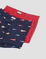 USPA Innerwear Boys Mid Rise Cotton Spandex OKT01 Trunks - Pack Of 2