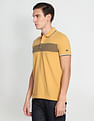 Arrow Sports Horizontal Striped Pique Polo Shirt