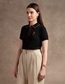 U.S. Polo Assn. Women Tipped Placket Polo Shirt