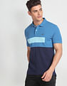 Arrow Sports Panelled Colour Block Polo Shirt
