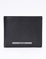 Calvin Klein Logo Black Leather Bi-Fold Wallet