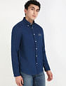 Tommy Hilfiger Solid Regular Fit Twill Woven Shirt