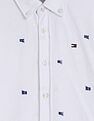 Tommy Hilfiger Kids Boys Printed Regular-Fit Cotton Shirt