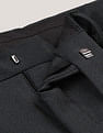 Arrow Mid Rise Solid Regular Fit Trousers