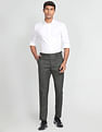 Arrow Dobby Hudson Regular Fit Trousers