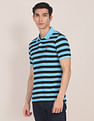 U.S. Polo Assn. Ribbed Collar Striped Polo Shirt