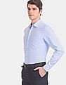 Arrow French Placket Long Sleeve Check Formal Shirt