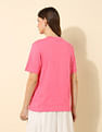 U.S. Polo Assn. Women Boxy Fit Brand Printed T-Shirt