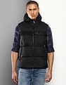 Tommy Hilfiger Men Black Sleeveless High Loft Padded Jacket