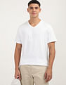 Calvin Klein Jeans Solid Liquid V Neck T-Shirt