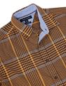 Tommy Hilfiger Men Brown Blakely Glen Check Twill Weave Casual Shirt