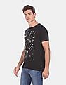 Flying Machine Crew Neck Graphic Print T-Shirt