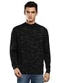 Calvin Klein Men Black Space Dyed Superior Wool Sweater