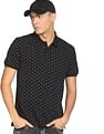 Flying Machine Abstract Print Pique Polo Shirt