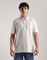 Calvin Klein Jeans Solid Regular-Fit Cotton Polo T-Shirt