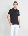 U.S. Polo Assn. Denim Co. Striped Collar Cotton Polo Shirt