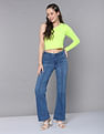 Flying Machine Women Bootcut Fit Stone Wash Jeans