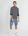 Flying Machine Geometric Twill Weave Shirt