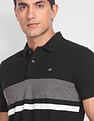 Arrow Sports Horizontal Stripe Compact Cotton Polo Shirt