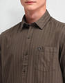Arrow Sport Slim Fit Vertical Striped Shirt