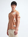 Flying Machine Brand Printed Pattern Relaxed Fit Polo Shirt