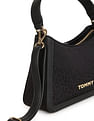 Tommy Hilfiger Tonal Monogram X-Body Hobo Bag