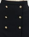 Tommy Hilfiger Gold Button Twill Midi Skirt