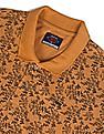 Flying Machine Floral Print Cotton Polo Shirt