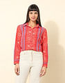 U.S. Polo Assn. Women Relaxed Fit Boho Printed Shirt