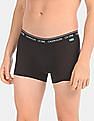 Calvin Klein Underwear Men Black CK One Mid Rise Solid Stretch Trunks