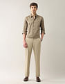 Arrow Newyork Regular Fit Textured Smartflex Trousers