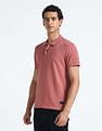 Flying Machine Horizontal Stripe Cotton Polo Shirt