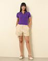 U.S. Polo Assn. Women Regular Fit Brand Printed Polo Shirt