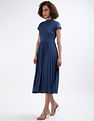 Tommy Hilfiger Ribbed Mock Neck Midi Dress