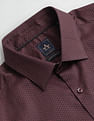 Arrow Cutaway Collar Geometric Print Shirt