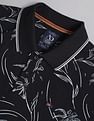 AD by Arvind Floral Print Cotton Polo Shirt