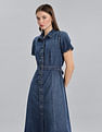 Tommy Hilfiger Cotton Spread Collar Denim Dress