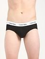 Calvin Klein Underwear Solid Multi Low Rise Briefs - Pack Of - 3