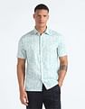 Flying Machine Short Sleeve Floral Print Shirt