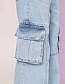 U.S. Polo Assn. Kids Girls Wide Leg Fit Cargo Jeans