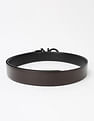 Calvin Klein Logo Black Leather Reversible Belt