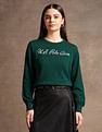 U.S. Polo Assn. Women Pure Cotton Brand Embroidered Sweater