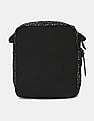 Calvin Klein Men Black Monogram Print Messenger Bag