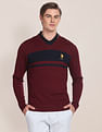 U.S. Polo Assn. V-Neck Horizontal Stripe Sweater