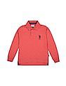 U.S. Polo Assn. Kids Boys Long Sleeve Printed Polo Shirt